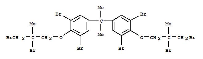 Molecular Structure of 97416-84-7 (Benzene,1,1'-(1-methylethylidene)bis[3,5-dibromo-4-(2,3-dibromo-2-methylpropoxy)-)