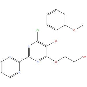 2-(6-chloro-5-(2-methoxyphenoxy)-2-(pyrimidin-2-yl)pyrimidin-4-yloxy)ethanol