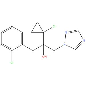 2-(1-chlorocyclopropyl)-1-(2- chlorophenyl)-3-(1H-1,2,4-triazol-1- yl)propan-2-ol