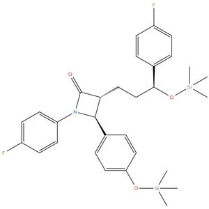 1(S)-(4-Fluoro-phenyl)-3(R)-[3(S)-(4-fluoro-phenyl)-3-trimethylsilanyloxy-propyl]-4(S)-(4-trimethylsilanyloxy-phenyl)-azetidin-2-one