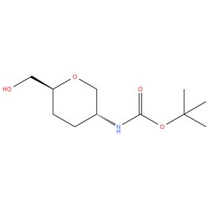 tert-butyl ((3R,6S)-6-(hydroxymethyl)tetrahydro-2H-pyran-3-yl)-carbamate
