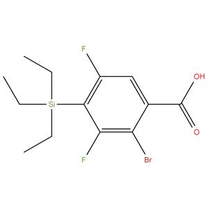 2-bromo-3,5-difluoro-4-(triethylsilyl)benzoic acid