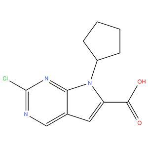 2-CHLORO-7-CYCLOPENTYL-7H-PYRROLO(2,3-D) PYRIMIDINE-6-CARBOXYLIC ACID