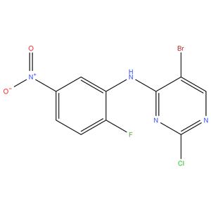 5-bromo-2-chloro-N-(2-fluoro-5-nitrophenyl)pyrimidin-4-amine