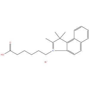 3- ( 5 - carboxypentyl ) -1,1,2 - trimethyl - 1H - benzo [ e ] indol - 3 - ium bromide