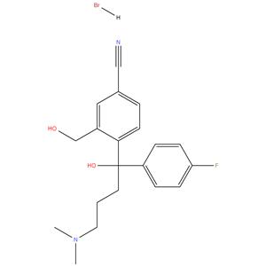 4-[4-(Dimethylamino)-1-(4-fluorophenyl)-1-hydroxybutyl]-3-(hydroxymethyl)benzonitrile HBR