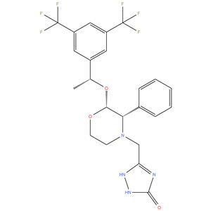 Desfluoro aprepitant(5-([(2R,3S)-2-((R)-1-[3,5-bis(trifluoromethyl)phenyl]ethoxy)-3-phenyl morpholino]methyl)-1H-1,2,4-triazol-3(2H)-one)