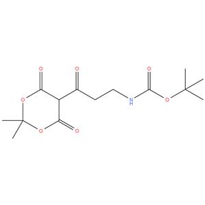 tert - butyl ( 3- ( 2,2 - dimethyl - 4,6 - dioxo - 1,3 - dioxan - 5 - yl ) -3 - oxopropyl ) carbamate