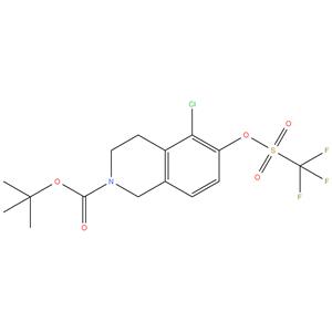 tert-butyl-5-chloro-6-(((trifluoromethyl)sulfonyl)oxy)-3,4-dihydroisoquinoline-2(1H)-carboxylate