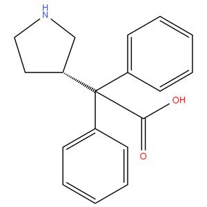 (S)-2,2-Diphenyl-2-(pyrrolidin-3-yl)acetic acid. HCl