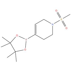 1- ( methylsulfonyl ) -4- ( 4,4,5,5 - tetramethyl - 1,3,2 - dioxaborolan - 2 - yl ) -1,2,3,6 - tetrahydrop