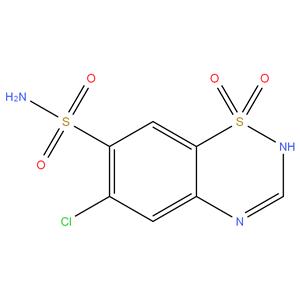 Hydrochlorothiazide EP Impurity A
3,4-Dehydro Hydrochlorothiazide ; Chlorothiazide