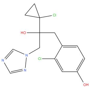 3-chloro-4-(2-(1-chlorocyclopropyl)- 2-hydroxy-3-(1H-1,2,4-triazol-1- yl)propyl)phenol