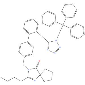 2-butyl-3-[[4-[2-(2-trityl-tetrazol-5-yl) phenyl] phenyl] methyl]-
1,3-Diazaspiro [4.4] non-1-en-4-one (Trityl Irbesartan)