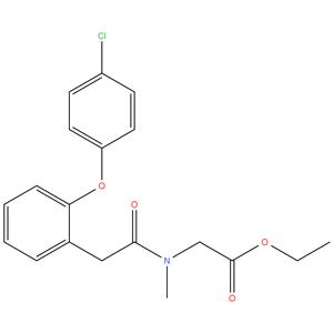 Methyl -N-[2-(4-chloro-2-phenoxyphenyl)-1-oxethyl]-N-methyl glycinate