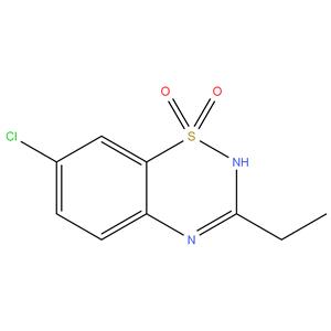 Diazoxide impurity-5 (7-chloro-3-ethyl-2H-1,2,4-benzothiadiazine 1,1-dioxide)