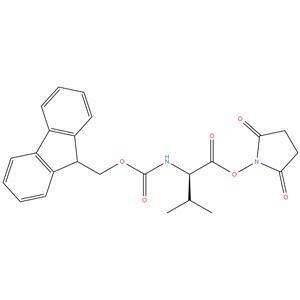 N - [ ( 9H - Fluoren - 9 ylmeth - oxy )
carbonyl ] -D - valine 2,5 - dioxo - 1
pyrrolidinyl ester