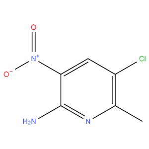 2-Amino-5-chloro-3-nitro-6-picoline.