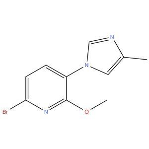 6-bromo-2-methoxy-3-(4-methyl-1H-imidazol-1-yl)pyridine