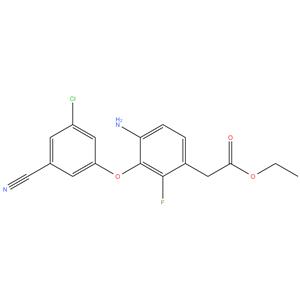 ethyl {4-amino-3-[(3-chloro-5-cyanophenyl)oxy]-2-fluorophenyl}acetate