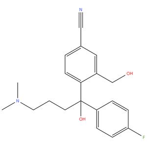 4-(4-(Dimethylamino)-1-(4-Fluorophenyl)-1-Hydroxybutyl)-3-
(hydroxymethyl) Benzonitrile (Diol base/HCl/HBr)
