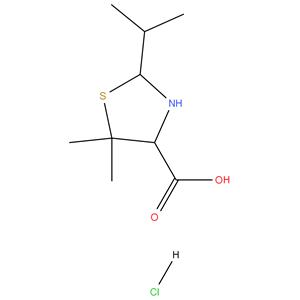 2-isopropyl-5,5-dimethylthiazolidine-4-carboxylic acid hydrochloride