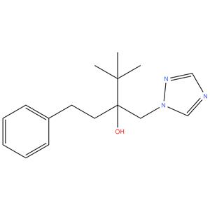 3 - ( ( 1H - 1,2,4 - triazol - 1 - yl ) methyl ) -4,4 - dimethyl - 1 - phenylpentan - 3 - ol