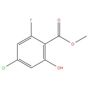 2-Hydroxy-4-chloro-6-fluoromethyl benzoate