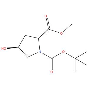 1-(1,1-dimethylethyl) 2-methyl (2R,4S)-4-hydroxy-1,2-pyrrolidinedicarboxylate
