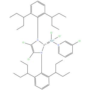 (SP-4-1)-[1,3-Bis[2,6-bis(1-ethylpropyl)phenyl]-4,5- dichloro-1,3-dihydro-2H-imidazol-2-ylidene]dichloro(3- chloropyridine-kN)palladium