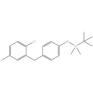 tert-butyl(4-(2-chloro-5-iodobenzyl)
phenoxy)dimethylsilane
