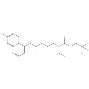 2,2,2 - trichloroethyl ( 4 - ( ( 7 - chloroquinolin - 4 - yl ) amino ) pentyl ) ( ethyl ) carbamate