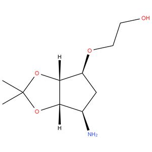 2-(((3aR,4S,6R,6aS)-6-amino-2,2-dimethyltetrahydro-4H-cyclopenta[d][1,3]dioxol-4-yl)oxy)ethan-1-ol.