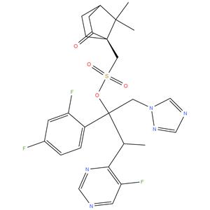 (2R,3S)-2-(2,4-difluorophenyl)-3-(5-fluoro-4-pyrimidinyl)-1-(1H-1,2,4-triazol-1-yl)-2-butanol (1R)-10-camphorsulfonate