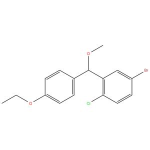 4-bromo-1-chloro-2-((4- ethoxyphenyl)(methoxy)meth yl)benzene