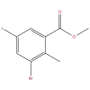 METHYL-3-BROMO-5-IODO -2-METHYL BENZOATE