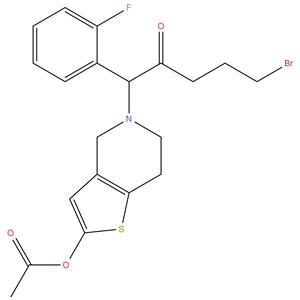 Prasugrel Bromobutyryl Impurity
5-(5-bromo-1-(2-fluorophenyl)-2-oxopentyl)-4,5,6,7- tetrahydrothieno[3,2-c]
pyridin-2-yl acetate