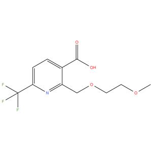 2 - ( ( 2 - methoxyethoxy ) methyl ) -6- ( trifluoromethyl ) nicotinic acid