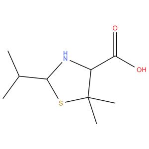 5,5-dimethyl-2-isopropylthiazolidine-4-carboxylic acid