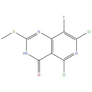 5,7-dichloro-8-fluoro-2-(methylsulfanyl)pyrido[4,3- d]pyrimidin-4-ol