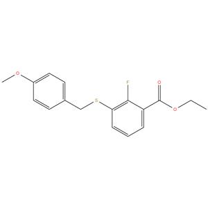 Ethyl-2-fluoro-3-((4-methoxy benzyl) thio)benzoate