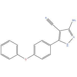 Zanubrutinib impurity-8 (3-Amino-4-cyano-5-(4-phenoxyphenyl)pyrazole; 5-Amino-3-(4-phenoxyphenyl)-1H-pyrazole-4-carbonitrile)