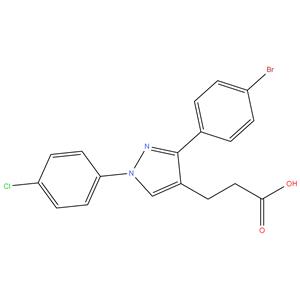 3-(4-BROMOPHENYL)-1-(4-CHLOROPHENYL)PYRAZOLE-4-PROPIONICACID