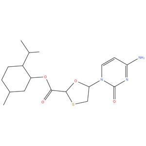 (1,3 -Oxathiolane-2-carboxylic acid 5-(4)Amino-2-oxo-1(2H)-pyrimidinyl-5-methyl-2-(1-methylethyl)cyclohexylester[1R-[1alpha(2S*,5R*),2beta,5beta]]