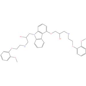 1-[[9-[2-hydroxy-3-[[2-(2-methoxyphenoxy)ethyl]amino]-propyl]-9H-carbazol-4-yl]oxy]-3-[[2-(2-methoxyphenoxy)ethyl]-amino]propan-2-ol