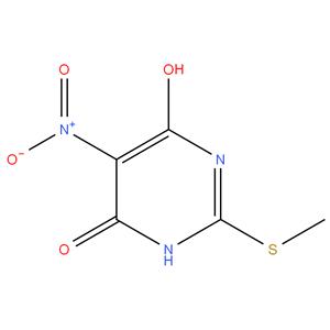 4,6-di hydroxy-2-methyl thio-5-nitro pyrimidine