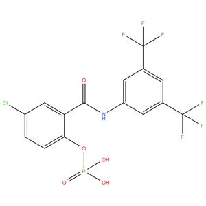 2-((3,5-bis(trifluoromethyl)phenyl)carbamoyl)-4-chlorophenyl dihydrogen phosphate