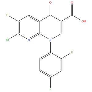 7-Chloro-1-(2,4-difluorophenyl)-6-fluoro-1,4-dihydro-4-oxo-1,8-naphthyridine-3-carboxylic acid