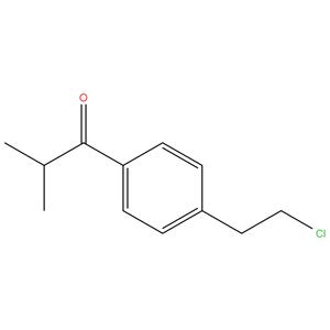 1- ( 4- ( 2 - chloroethyl ) phenyl ) -2 - methylpropan - 1 - one