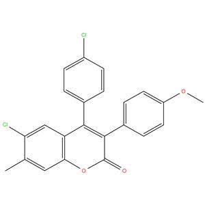 6-Chloro-4(4-Chloro Phenyl)-3(4-MethoxyPhenyl)7-Methyl Coumarin